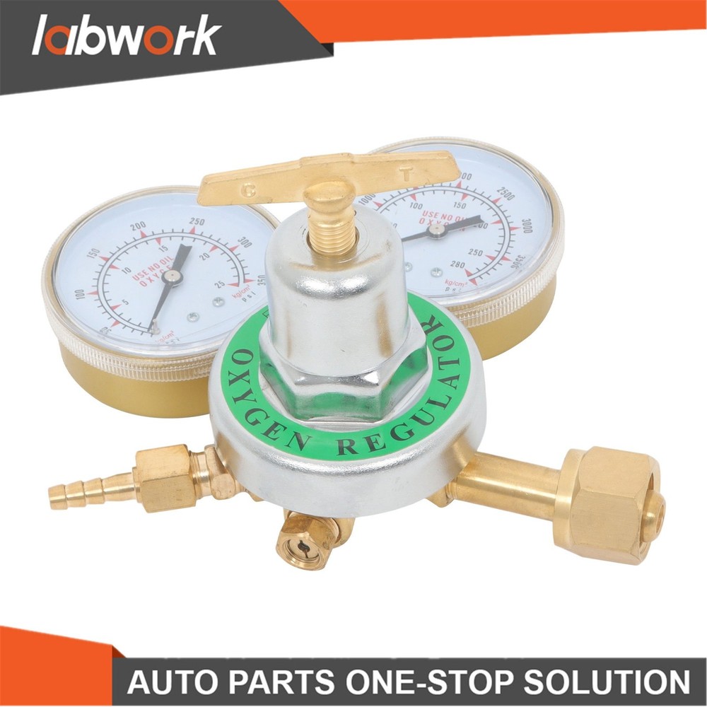 Labwork CGA 540 Oxygen Gas Welding Regulator Pressure Gauge Type Solid Brass