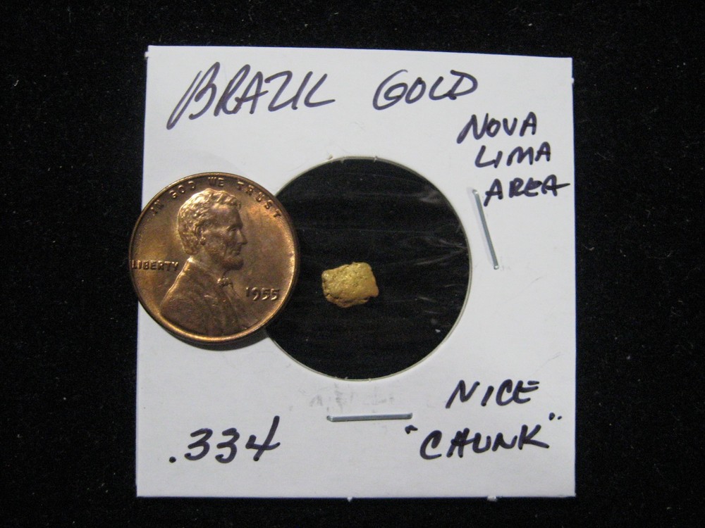BRAZIL GOLD NUGGET .334 GRAM