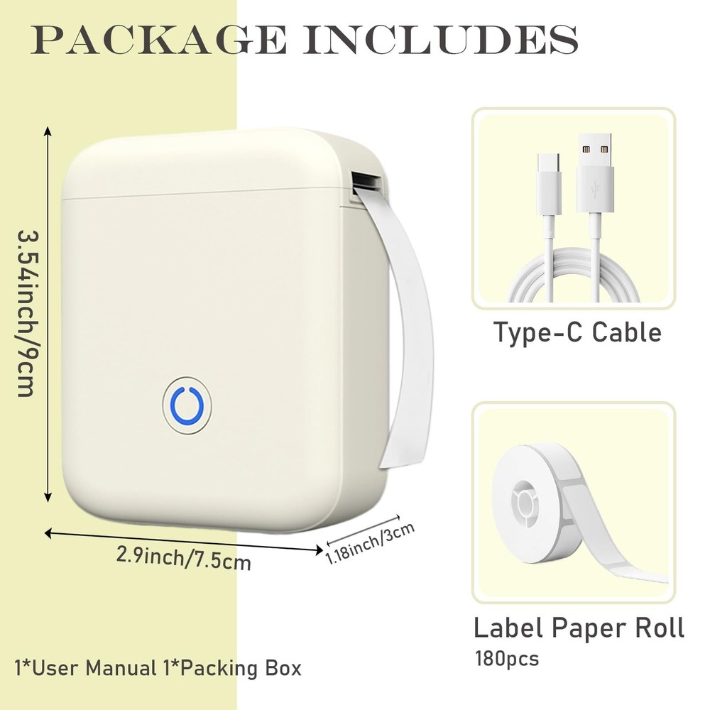 P11 New Version Label Maker Machine with Tape,300DPI Bluetooth Label Printer,...
