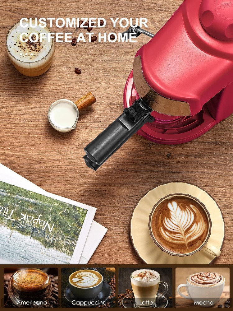 Espresso Machine, 3.5Bar Espresso and Cappuccino Machine with Preheating Func...