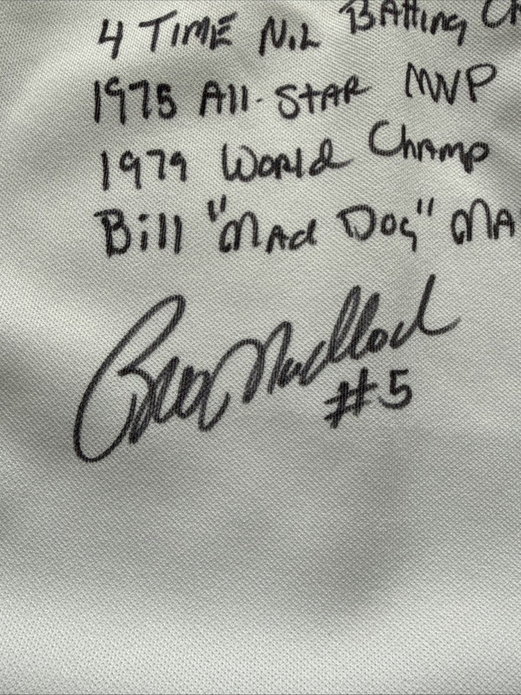 Bill Madlock signed Rawlings Authentic Jersey auto Signed Inscribed PSA size 38