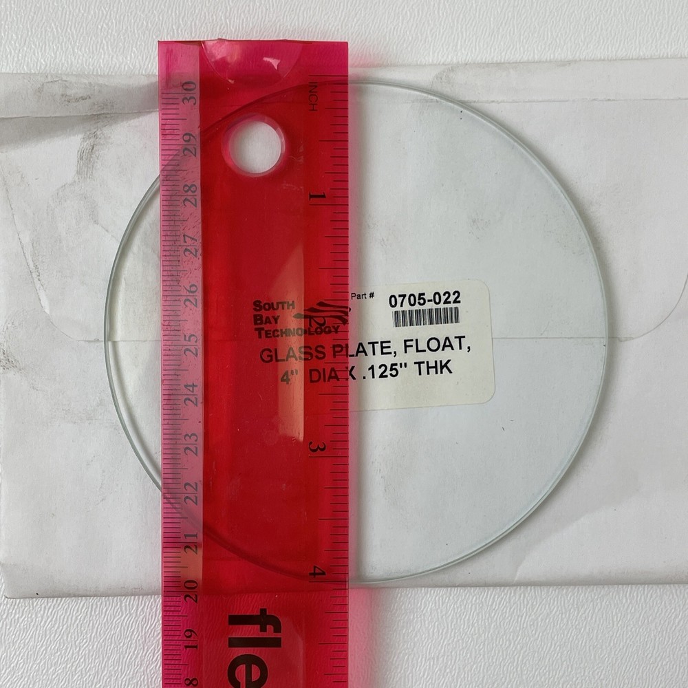 Flat Glass Lapping Plate Sharpening System Flat Float Plate 4" DIA X 0.125"THK