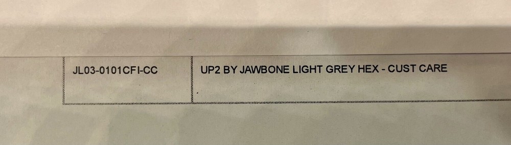 UP2 by Jawbone Activity + Sleep Tracker Classic Flat Strap - Light Gray