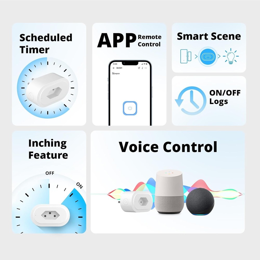2 Pack WiFi Smart Plug with Remote Control Timer for Alexa and Google Home