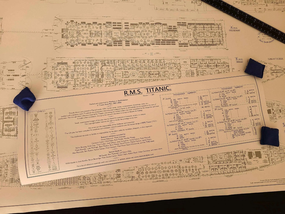 TITANIC - Super Detailed & Accurate Deck Plans - 1/350 Scale