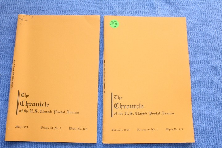 The Chronicle of US Classic Postal Issues Partial year 1998 BlueLakeStamps A