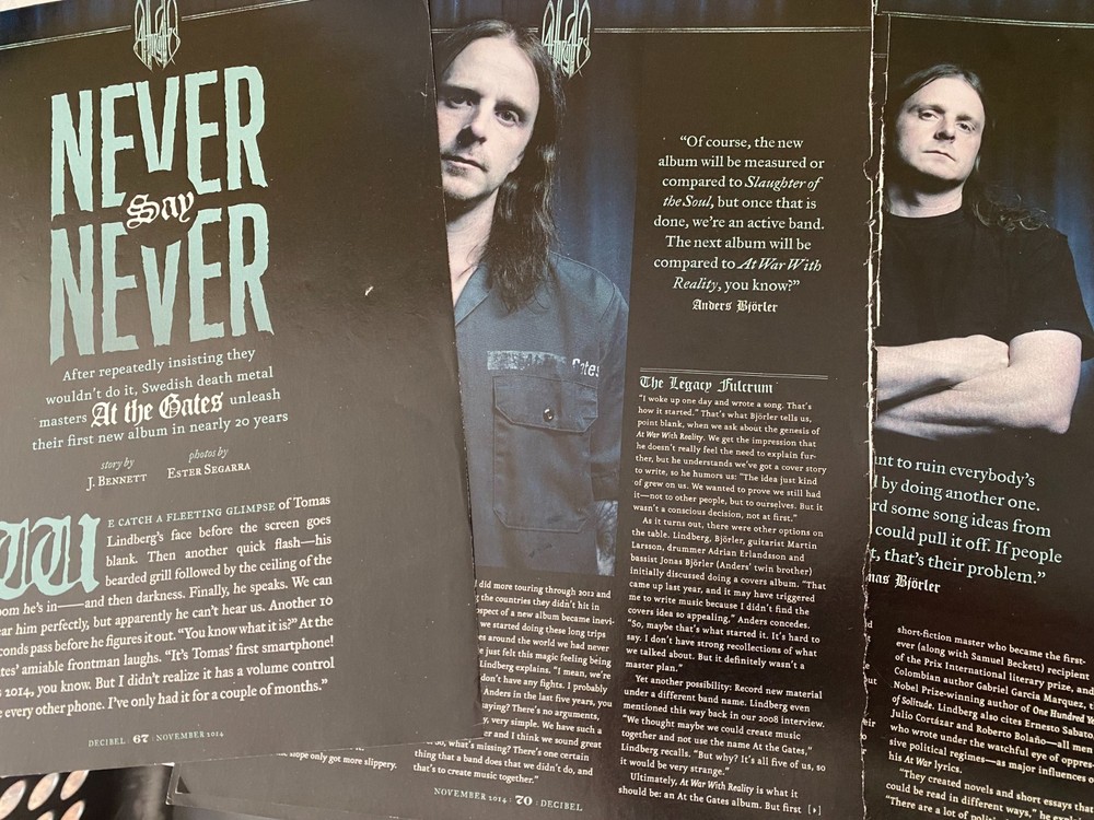 At the Gates, Five Page Vintage Clipping