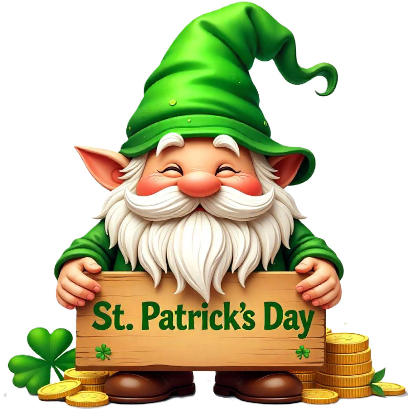 30 Custom St Patricks Gnome Personalized Address Labels