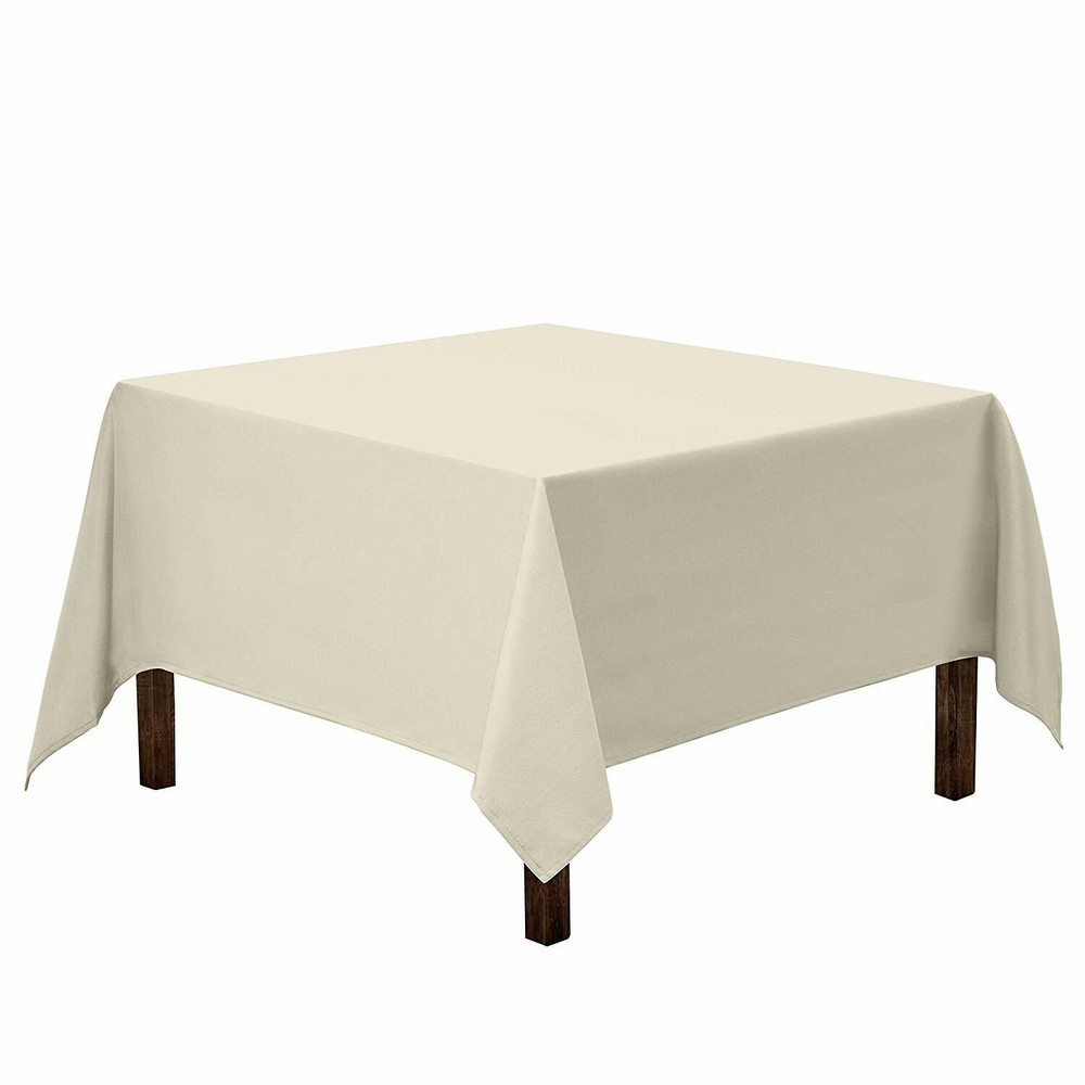 Square Polyester Tablecloth 62x62'' Wedding Banquet Polyester Table Cover 1-24pc