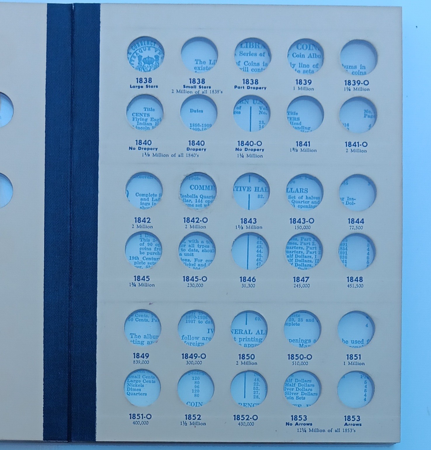 Library Of Coins 1796-1853 Early Draped Capped Seated Dimes Vol. 41 Part 1 Album