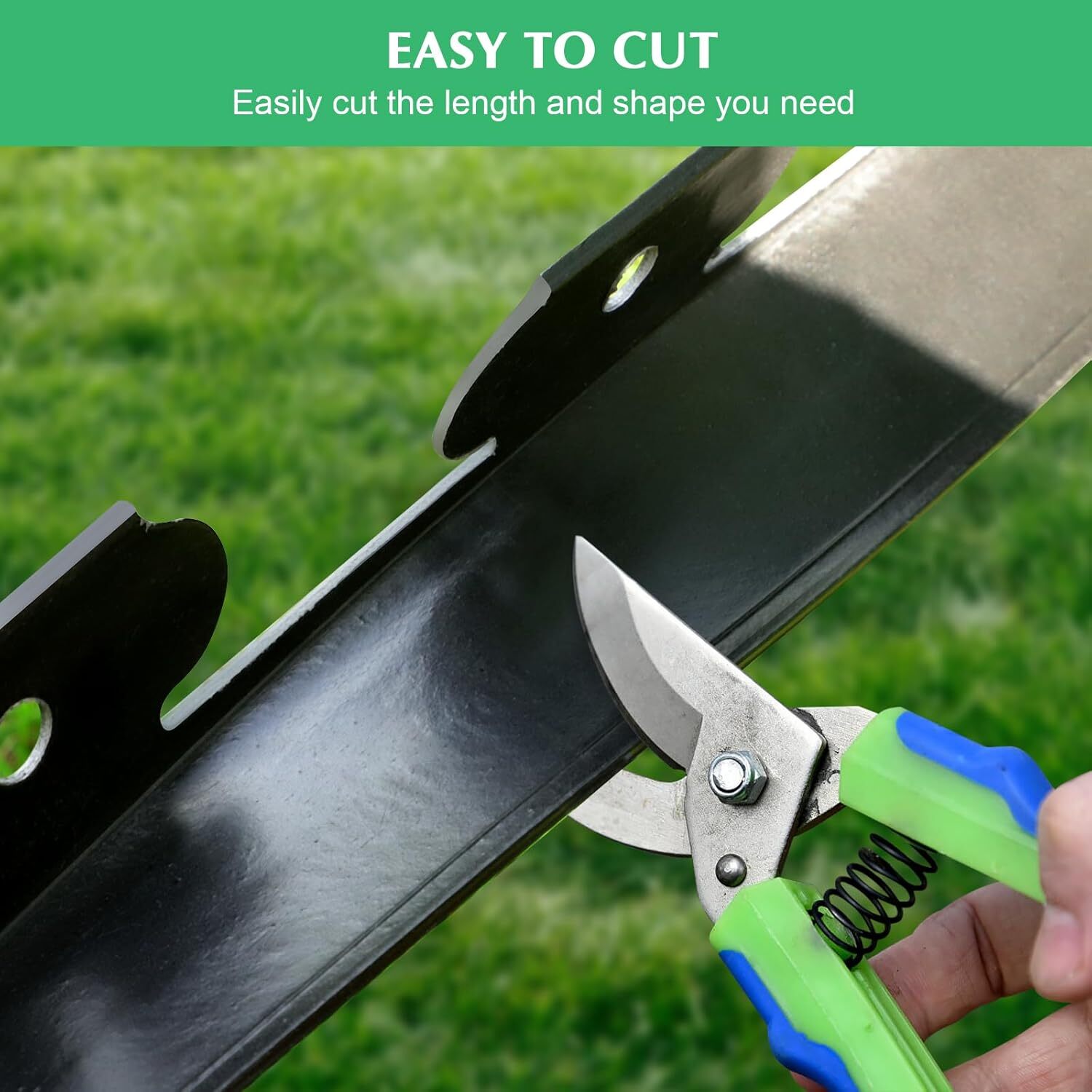 L-shaped Landscape Edging Border Kit 33 FT No-Dig Garden Edge Lawn Border