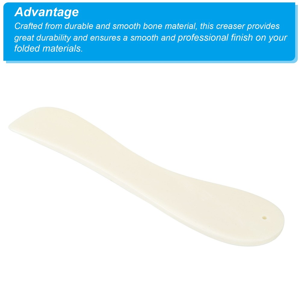 Bone Folder Creaser Paper Creaser Arc Shape Scoring Folding Tool, White-1
