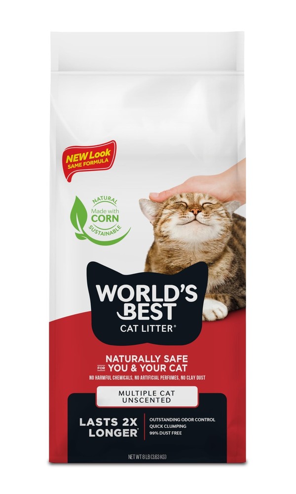 Cat Litter Multiple Cat Unscented 8-Pounds Quick Clumping Flushable