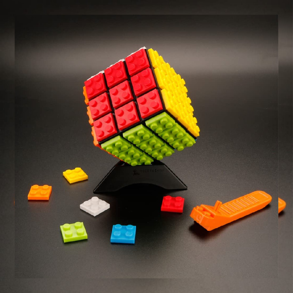 Ulanlan Speed Magic Rubix Cube 3x3 Build-on Brick Smooth Turning Cube...