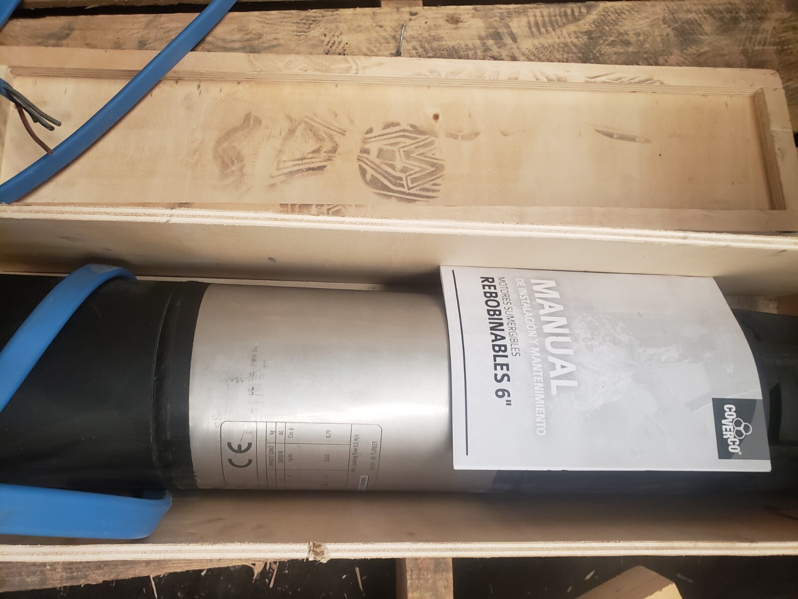 Coverco Submersibe Motor 6 inch  5.5 HP for deep water well NRS6 550T