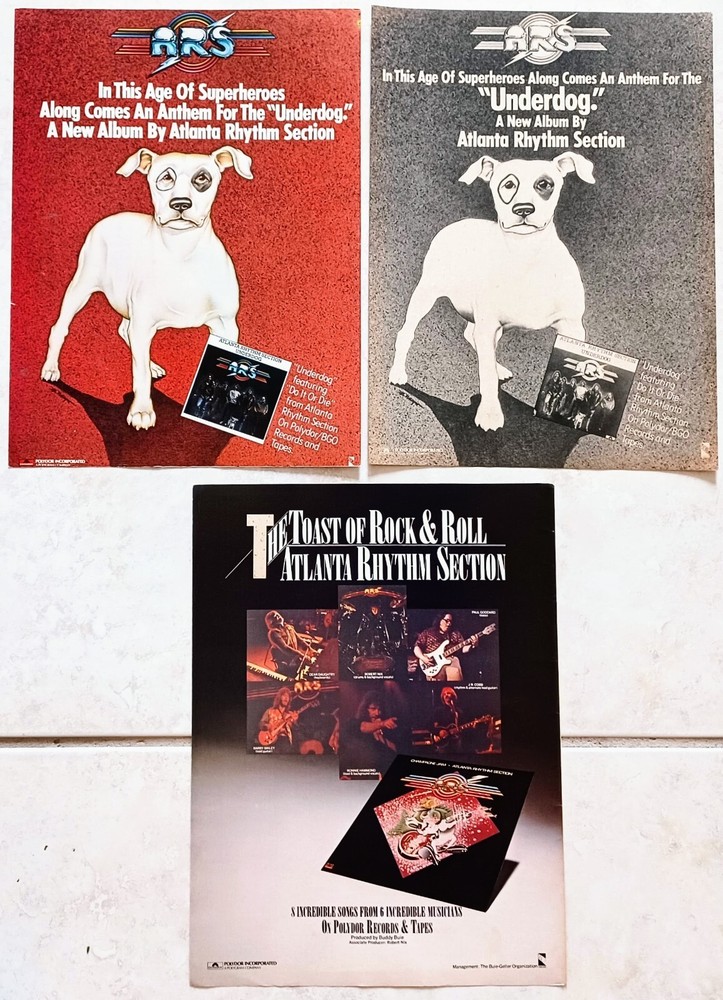 ATLANTA RHYTHM SECTION LOT~UNDERDOG/CHAMPAGNE JAM~ALBUM PROMO AD POSTER PINUP
