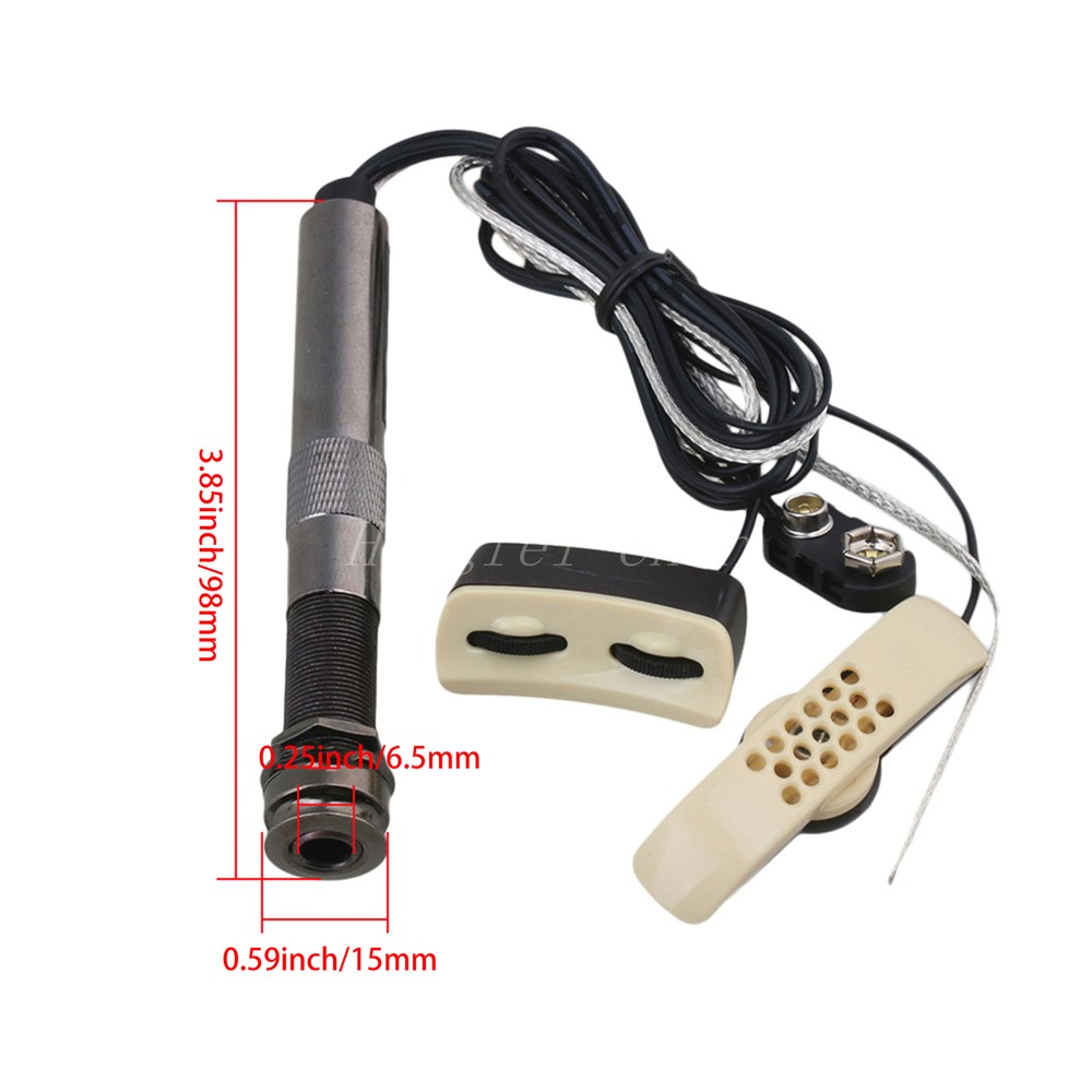 Multicolor Adjustable Microphone Sound Hole Pickup for Classical Guitar