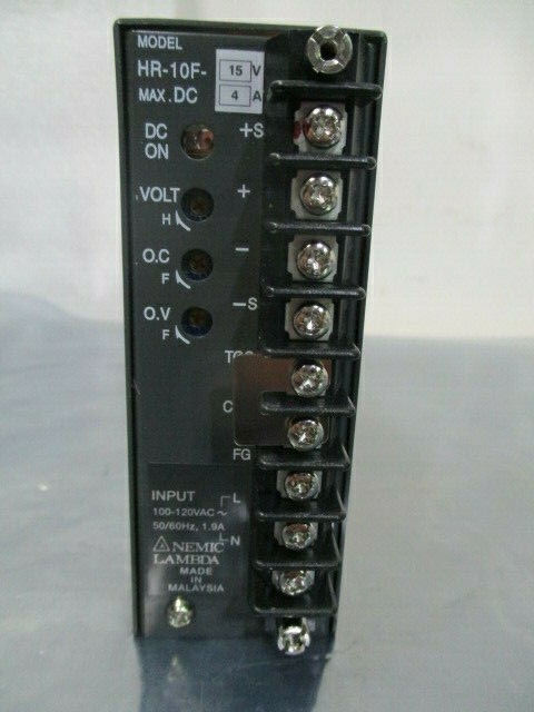 Nemic Lambda HR-10F-15 Power Supply, 15V, 4A, 452248