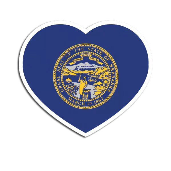 Nebraska Heart Sticker Decal