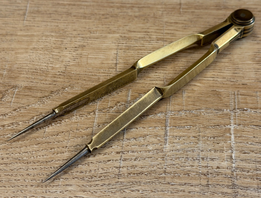 VINTAGE BRASS STANLEY DRAFTING NAVIGATION TOOL