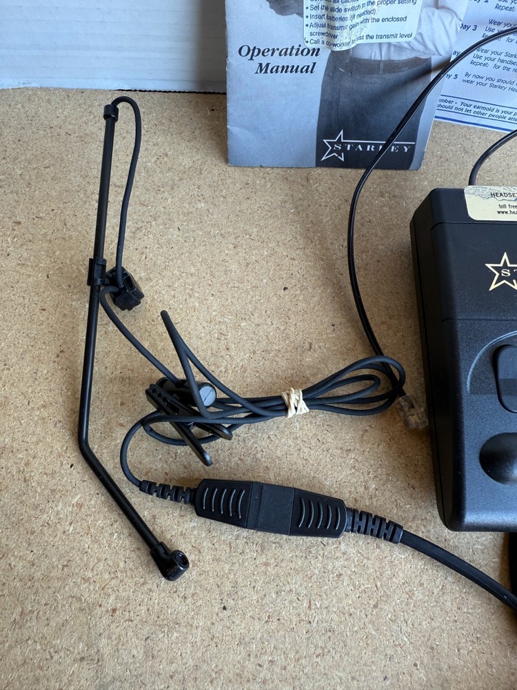Starkey Earborne Headset Model E-4 w/User Manual