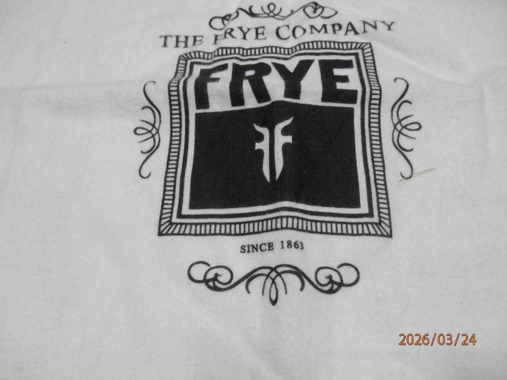 Frye Large White storage bag EUC 18 X 20
