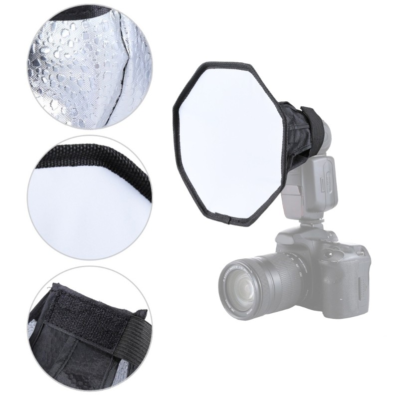 20cm Foldable Flash Reflector Octagon Softbox for Camera Lighting Modifier