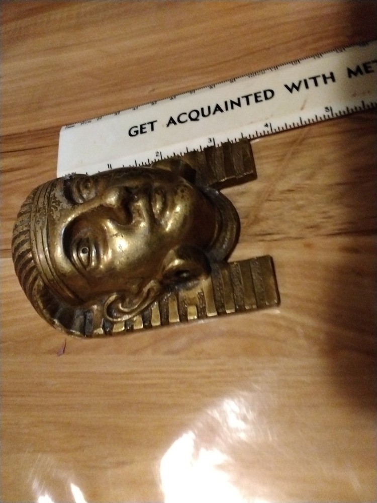 Heavy Brass? Egyptian Pharaoh Door Knocker Missing Knock Piece