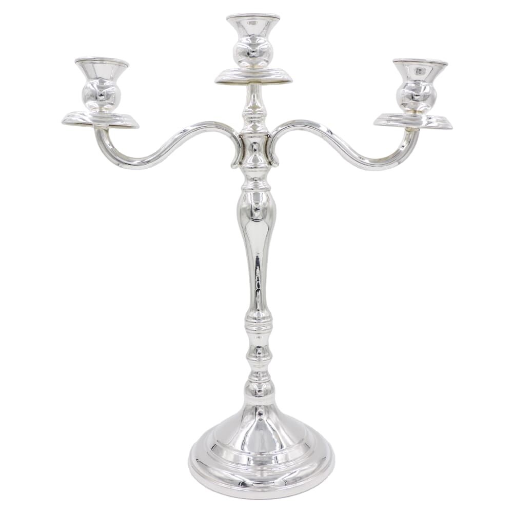 Solid Silver Three Armed Candelabra English Style