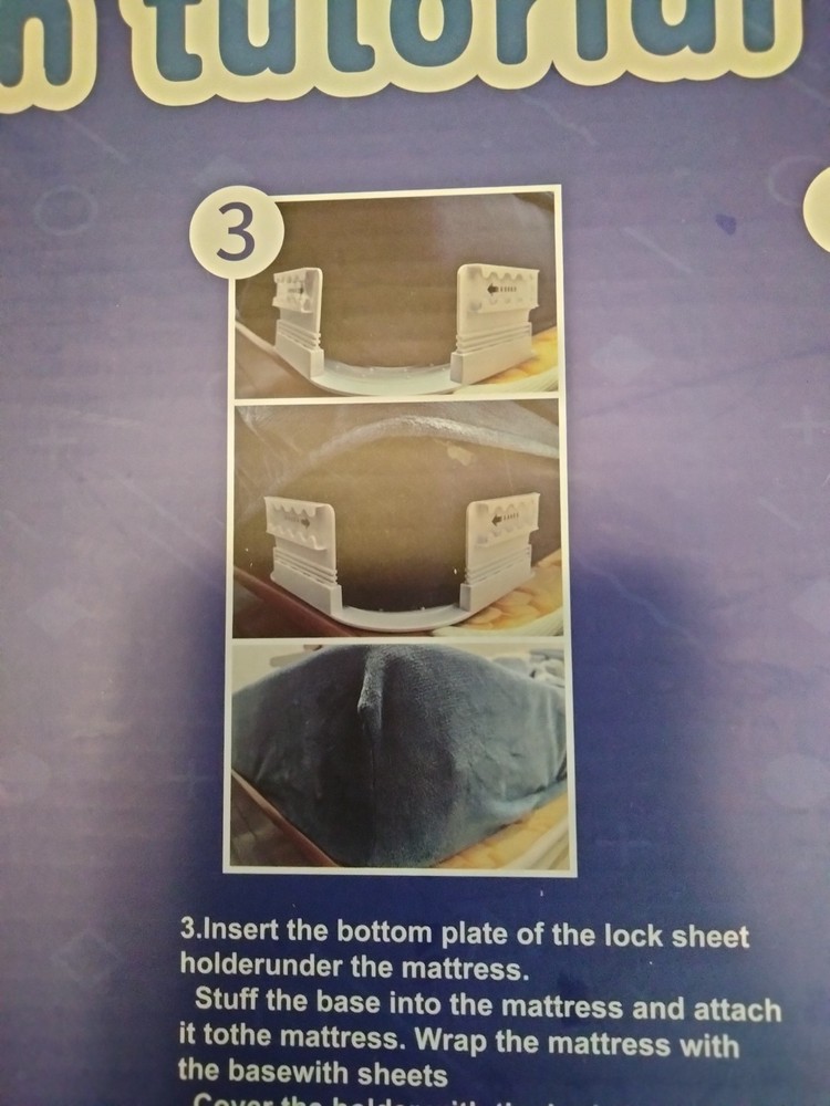 White Lock Sheet Holders For Bed