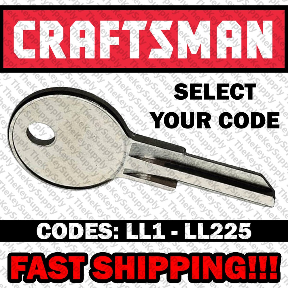 Craftsman Toolbox Key Cut to Your Code LL1 - LL225