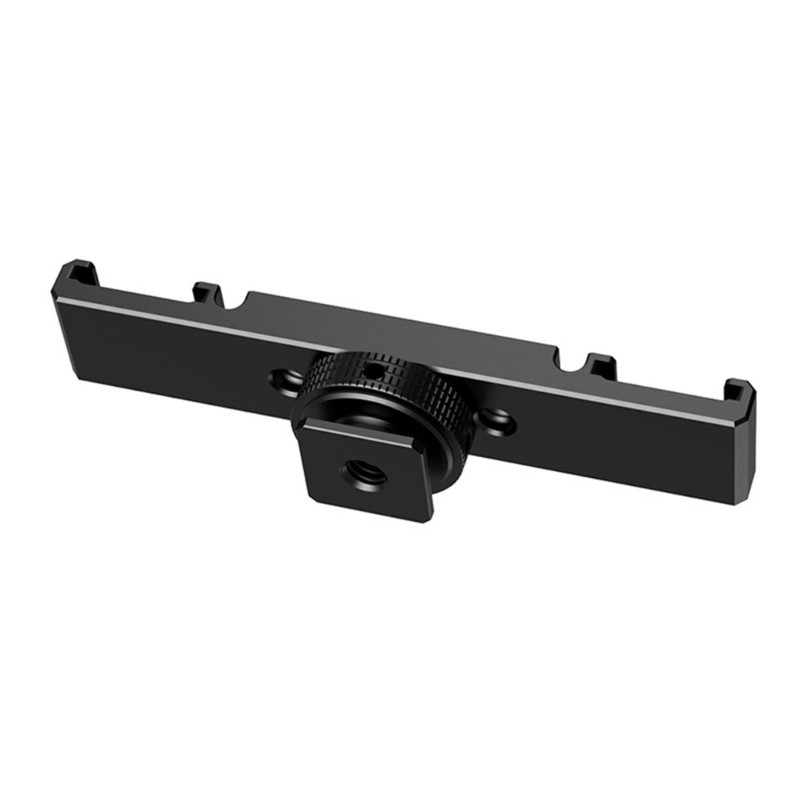 Compactly Metal Brackets Double Cold Shoe Mount For Microphone LED Light Strobe