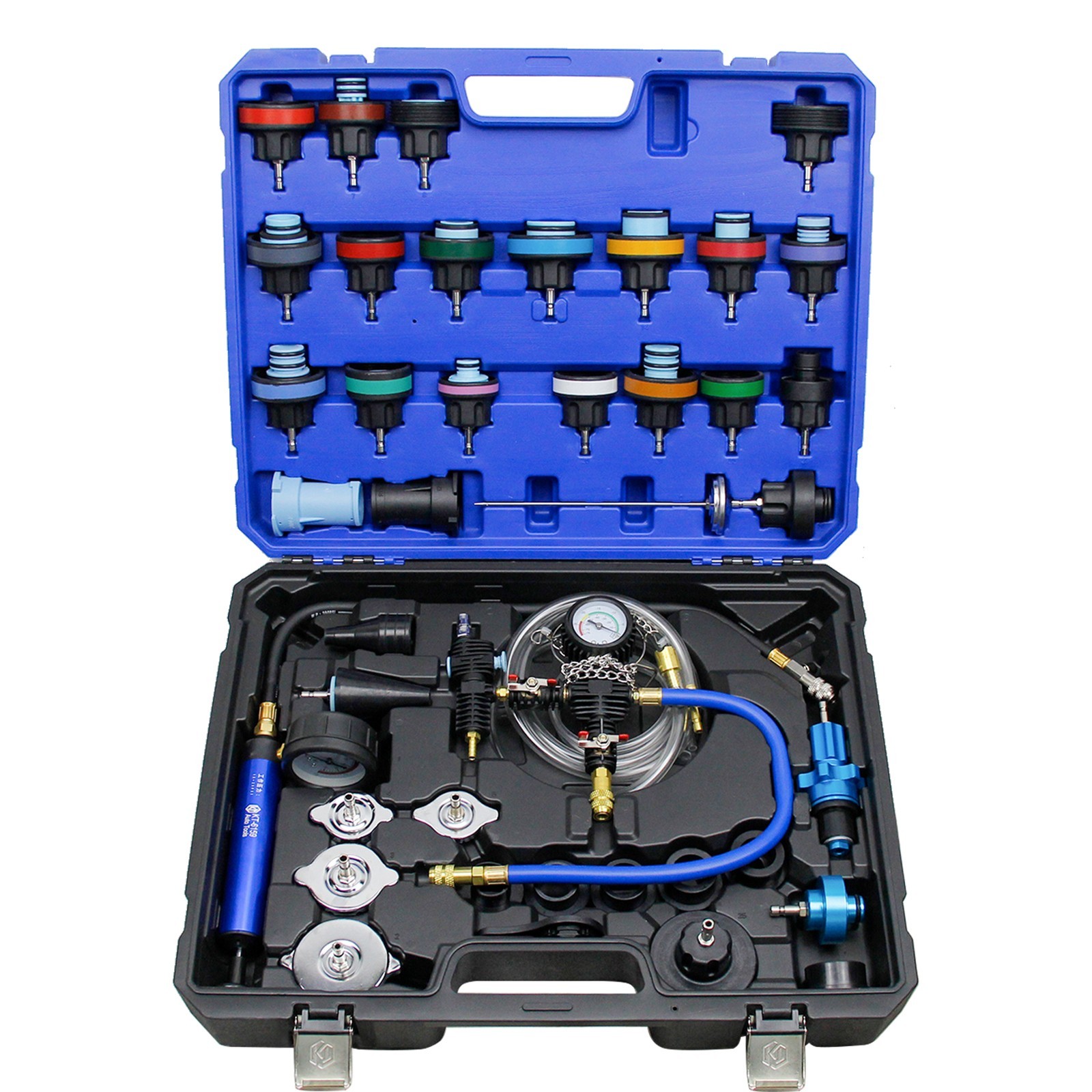 42PCS Universal Radiator Pressure Tester Kit Coolant Vacuum Refill Kit System