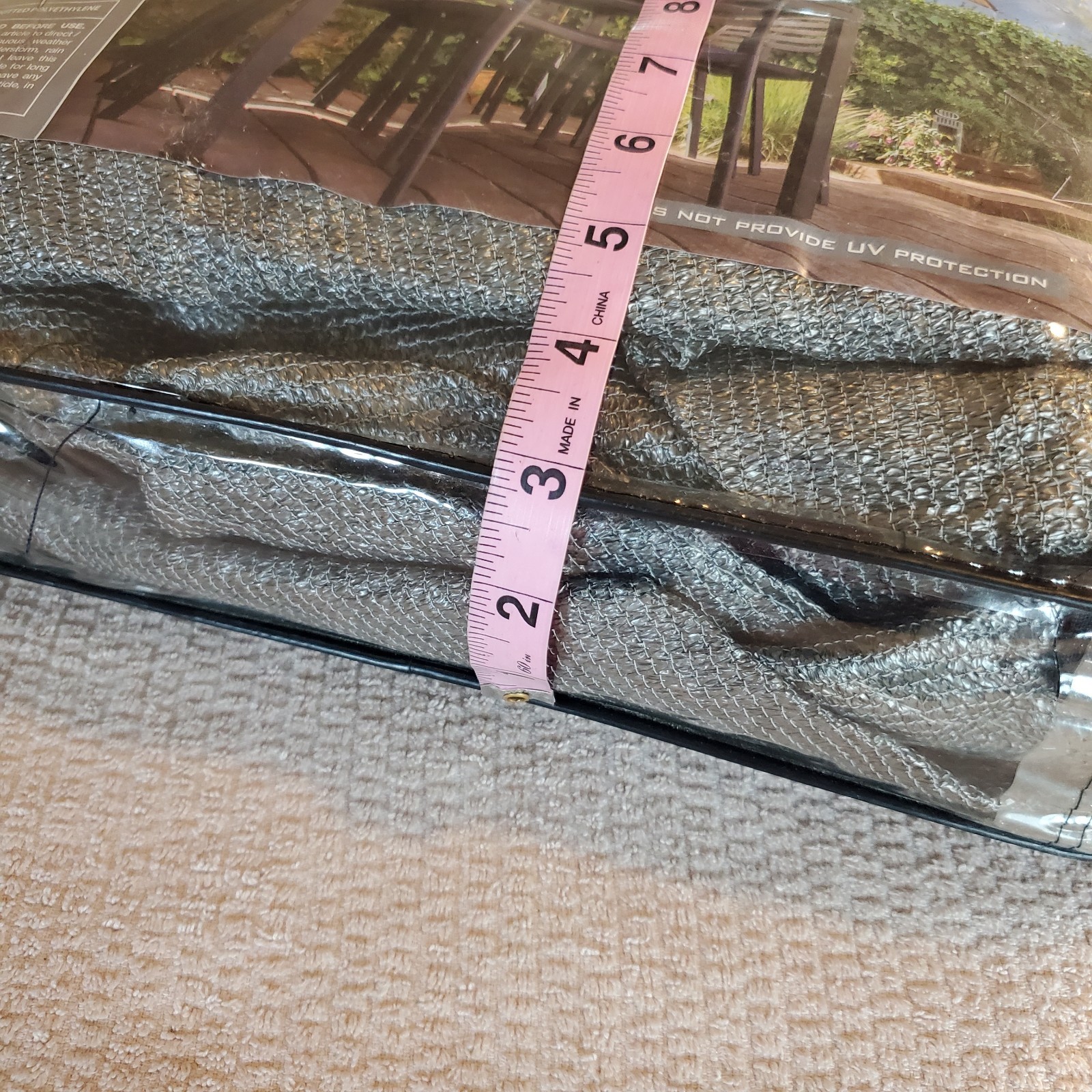 Ambiance Patio Cover Shade Cloth/ Net 12x12x12 Triangle Steel Gray Color New