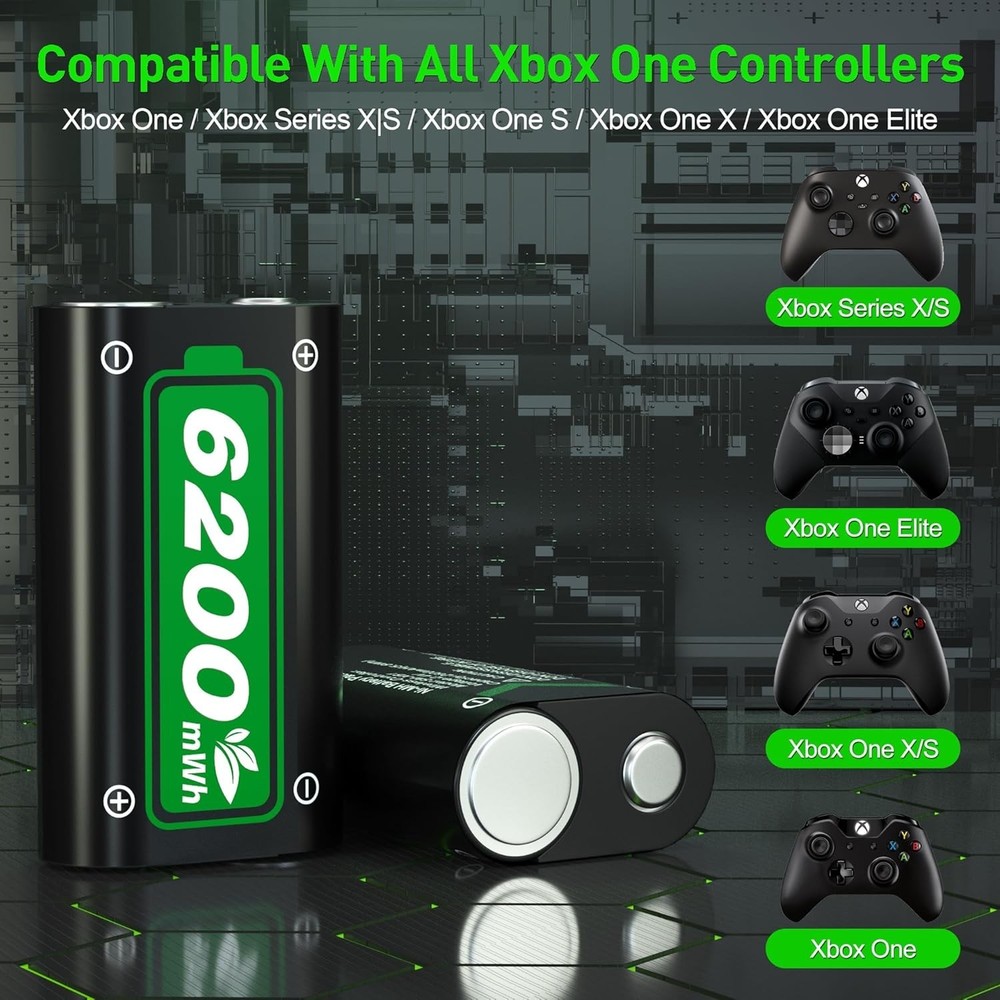 Portable Xbox Controller Battery Packs with LED Indicator for Safe Charging