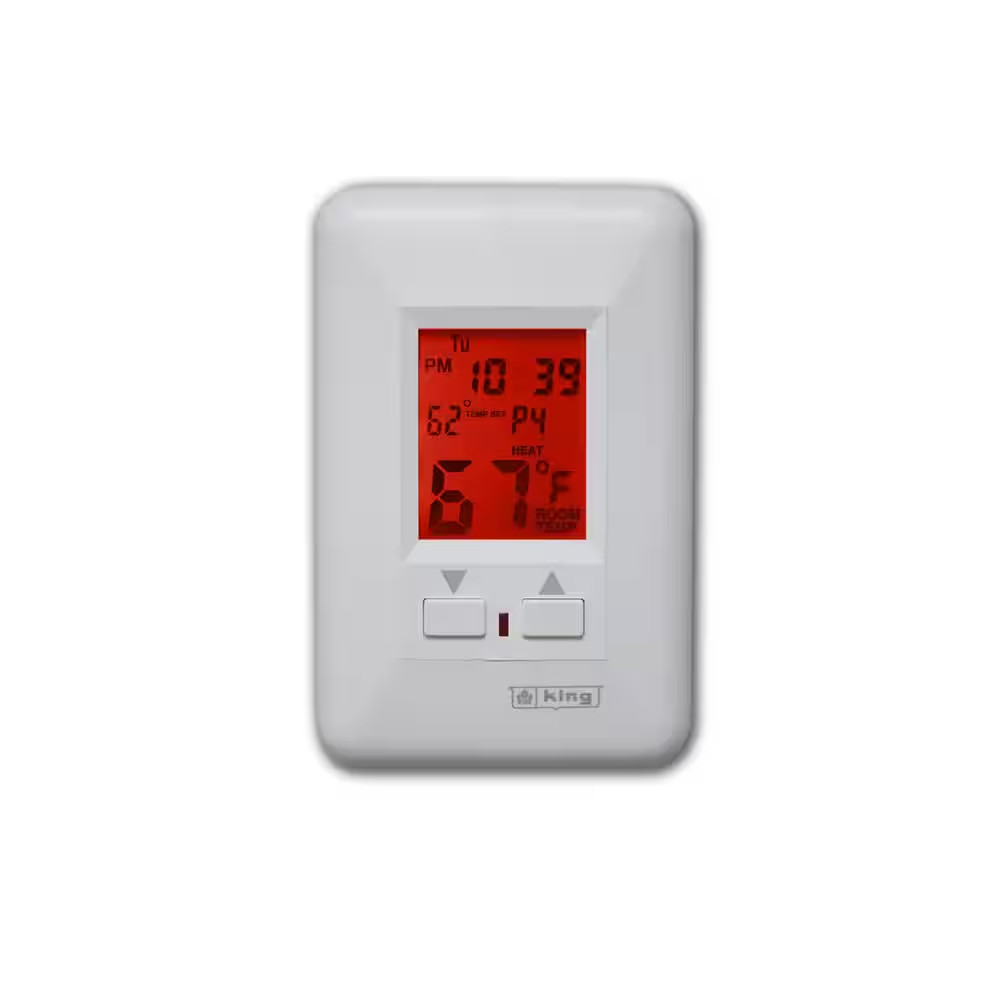 Thermostat Electronic 7-Day Programmable 208/240-Volt 22 Amp Single Pole