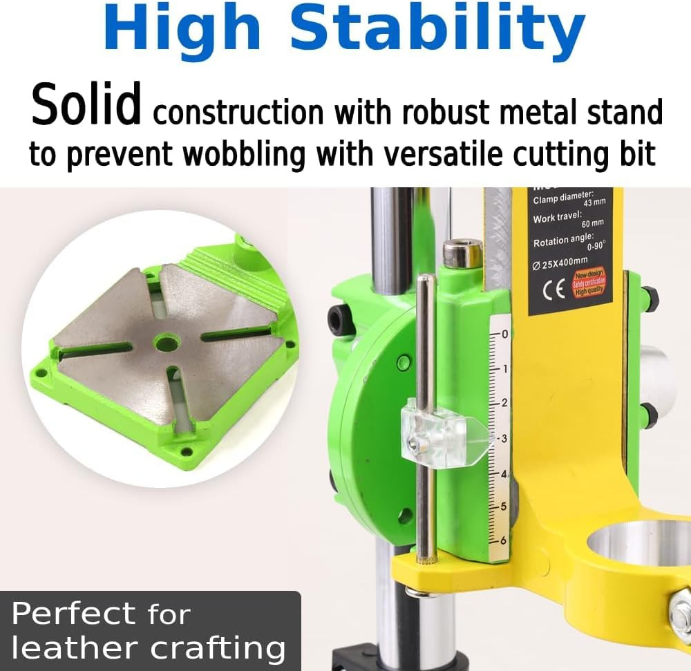 Drill Press Floor Stand for Hand Drill, Vertical Workbench, Adjustable Univer...