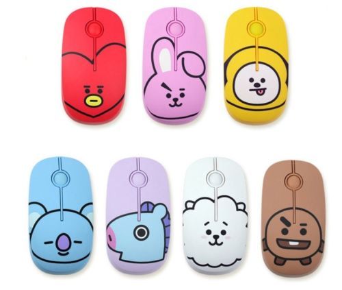 BTS BT21 Official Authentic Goods Wireless Silent Mouse by LINEFRIENDS
