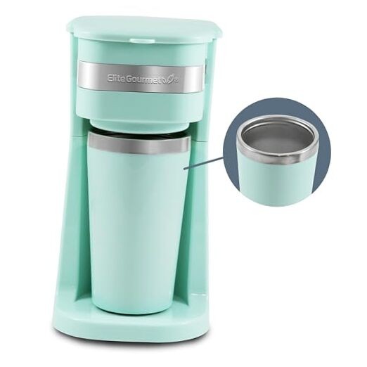 EHC113M Personal Single-Serve Compact Coffee Maker Brewer Includes 14Oz. Mint