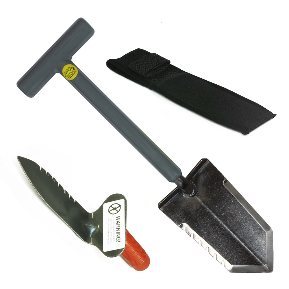 Lesche Sampson 18" Serrated T-Handle Shovel & Digging Tool Right Serrated