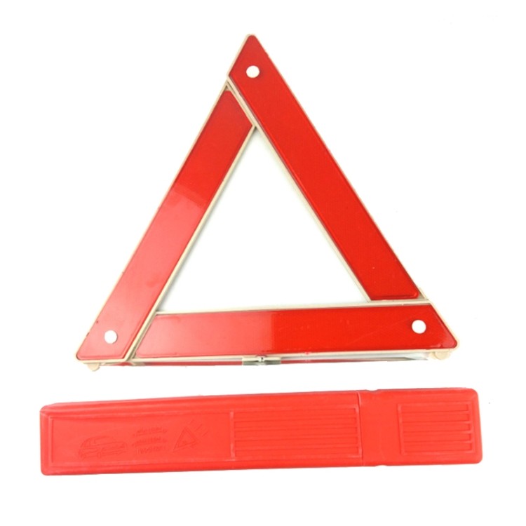Foldable Car Emergency Warning Sign, 28x24cm, Stable Triangular Design