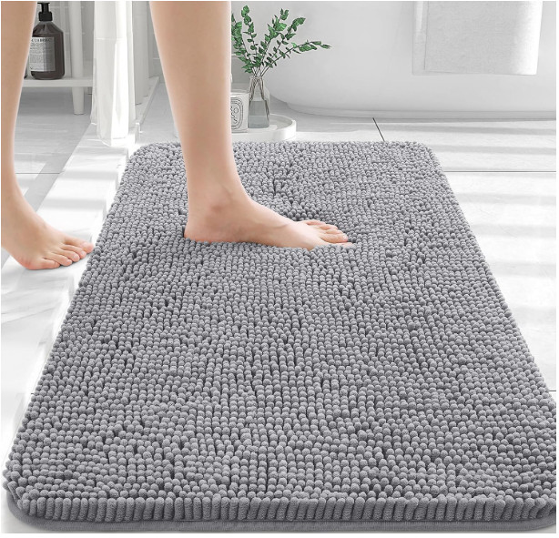 Bathroom Rugs, Quick-Drying, Machine Washable Bath Mats with Rubber Backing, Bat