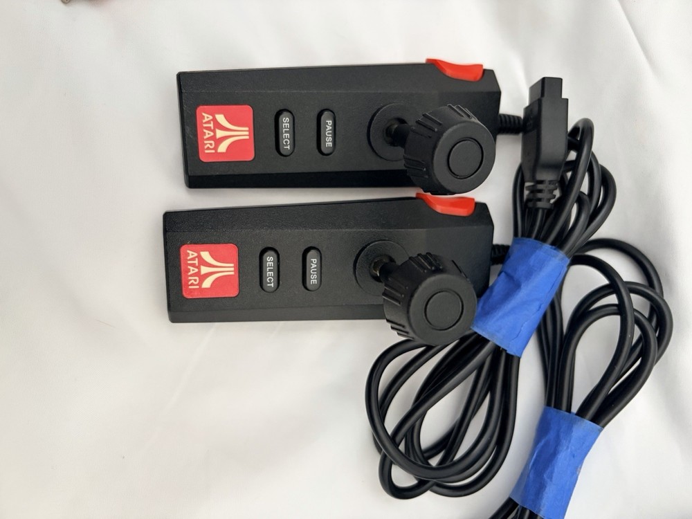 Atari Black Classic Joystick Controllers with Power Adapter