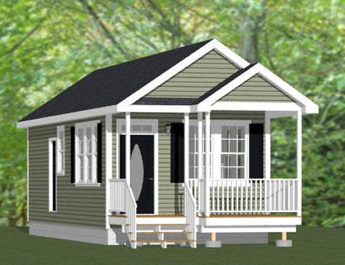 14x32 Tiny House -- 447 sq ft -- PDF FloorPlan -- Model 1R