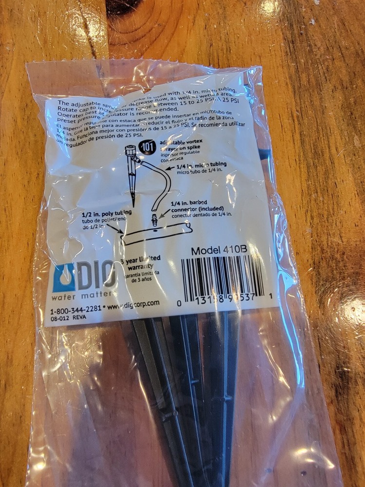 2pk Dig Micro Sprinkler Adjustable Sprayer Model 410B 3 Pack