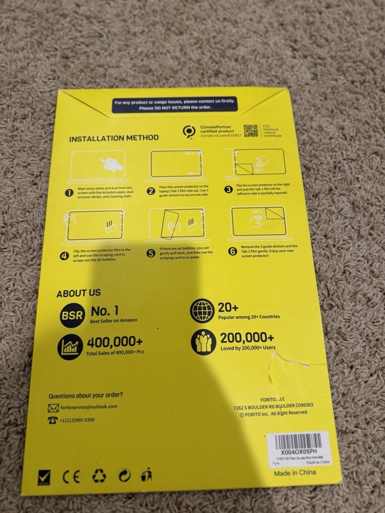 Forito Screen Protector for Mac Pro 16 Inch