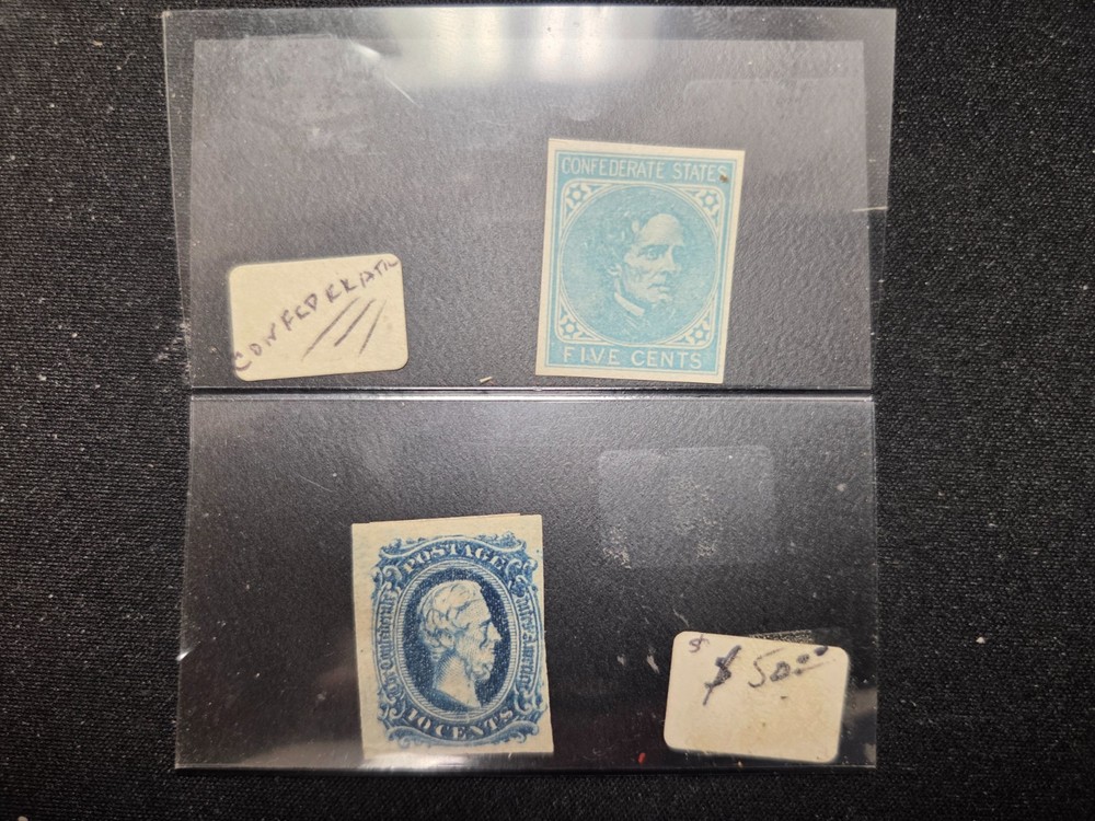 1860’s Confederate States #6 & #12 Jefferson Davis