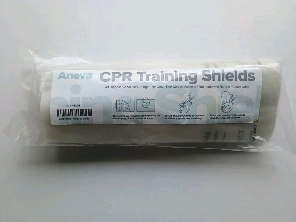 40 Pack Aneva CPR Training Shields  AMP0840