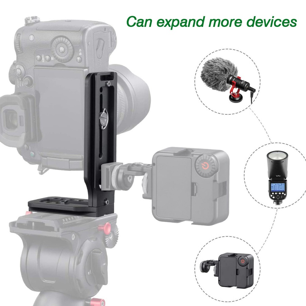 Universal DSLR Camera L Bracket Holder Vertical Tripod Head Quick Release Plate
