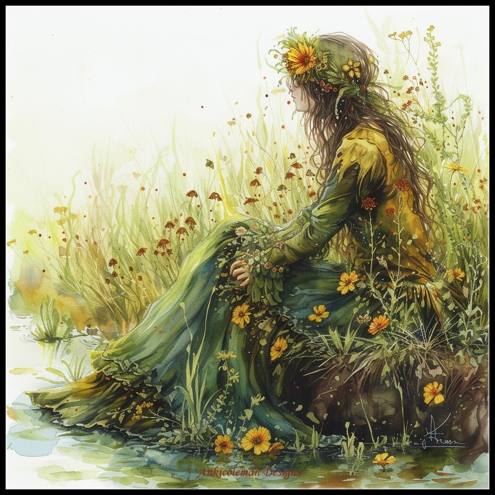 Meadow Nymph - DIY Chart Counted Cross Stitch Patterns Needlework DMC Color